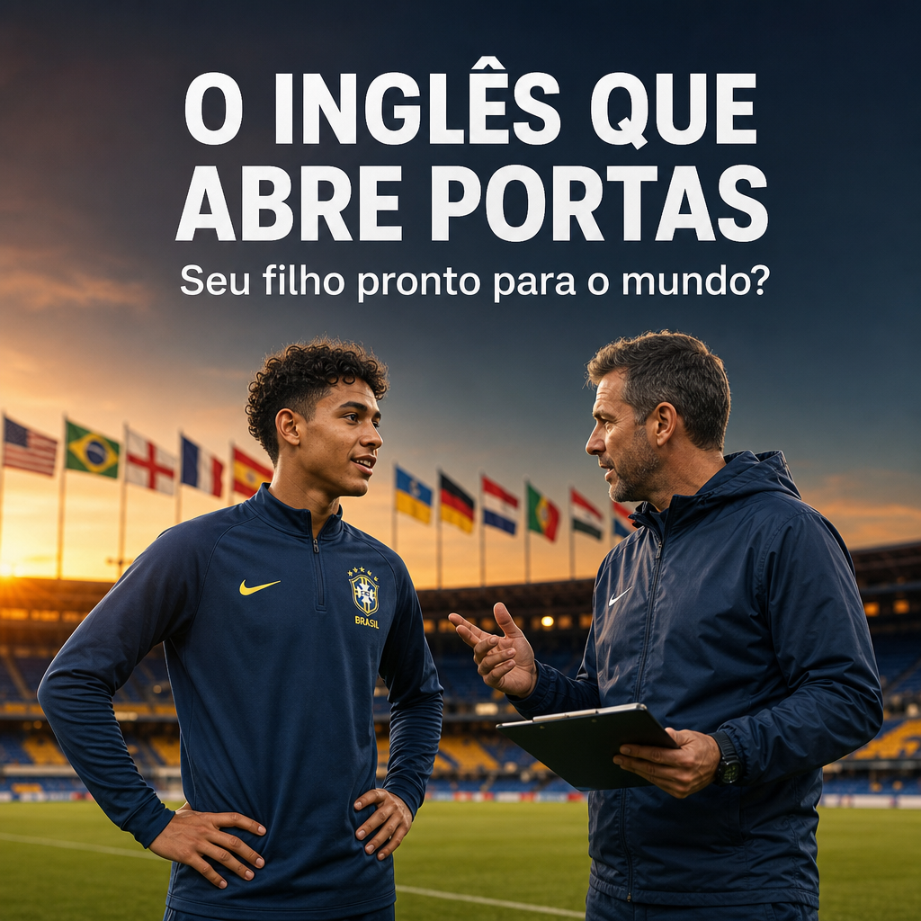 O Ingles abre portas na carreira esportiva do seu filho - Imagem gerada por IA